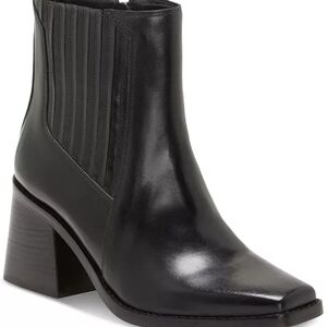 Vince Camuto SOJETTA Black Leather Ankle Boots